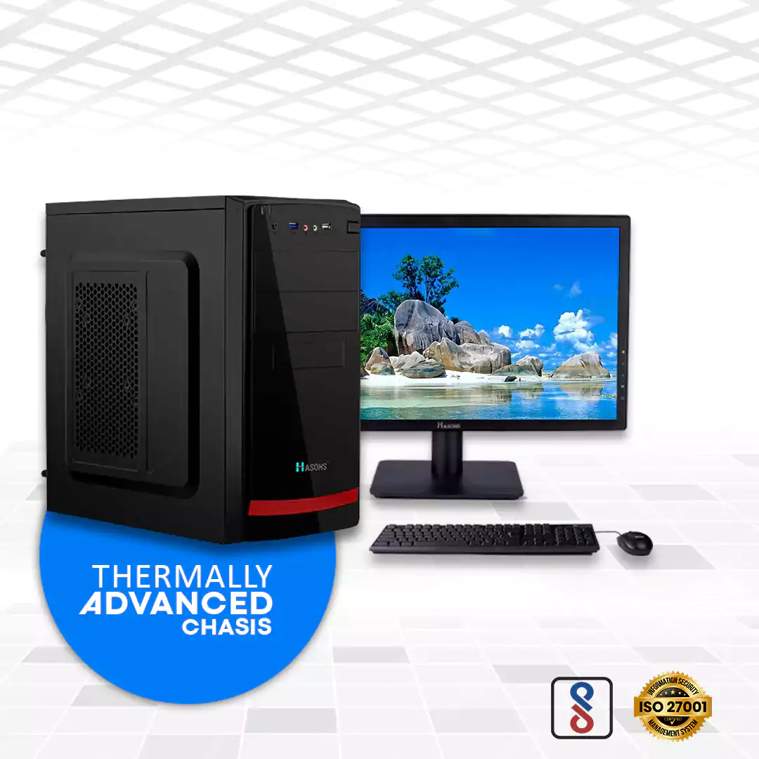 Desktop Core i5 10th Generation | H410 Chipset | RAM 16 GB | HDD 1 TB | 256 GB SSD | 21.5 Big Size Screen with Keyboard and Mouse